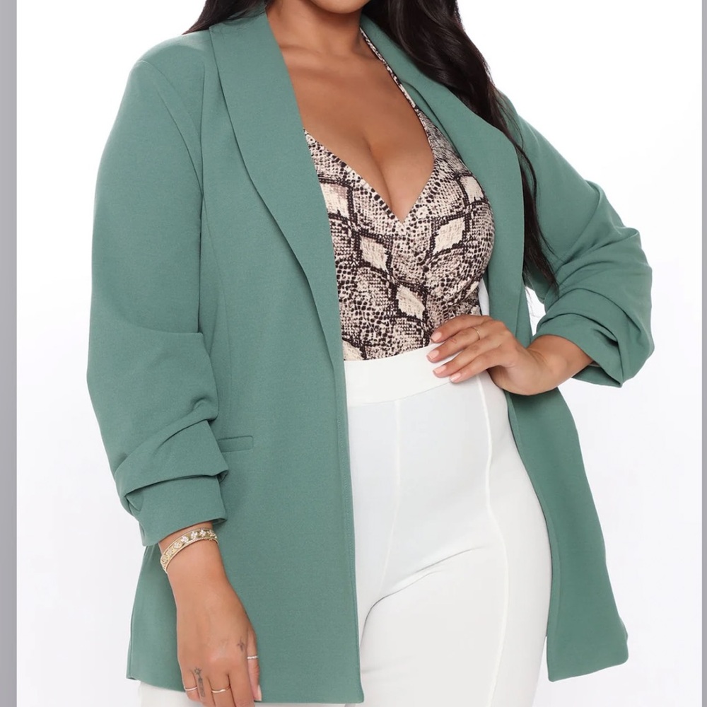 The Celine Blazer - Sage